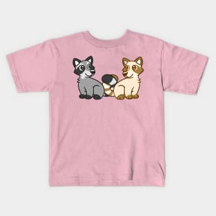 Raccoon Friends in Pink Kids T-Shirt